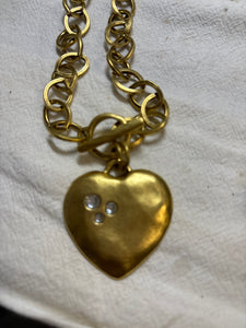 Large heart with rhinestones