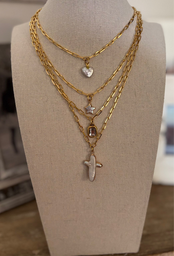 Necklace with assorted pendants