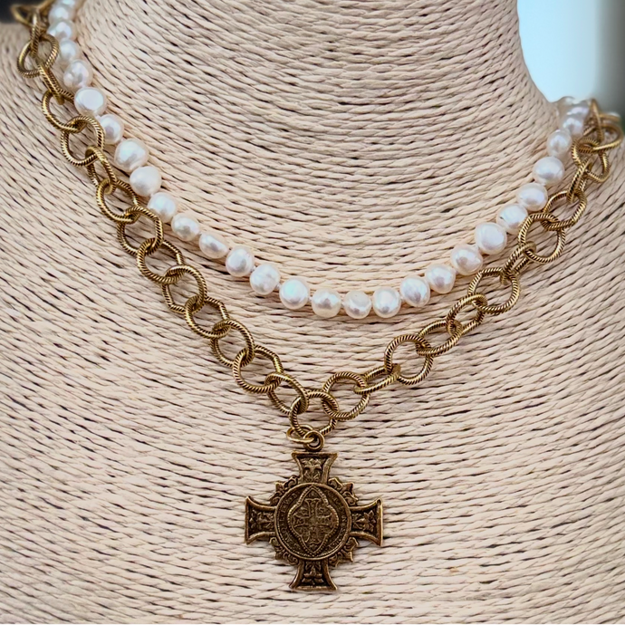 St. Benedict cross necklace