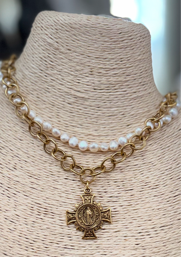 St. Benedict cross necklace
