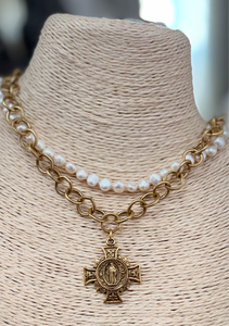 St. Benedict cross necklace