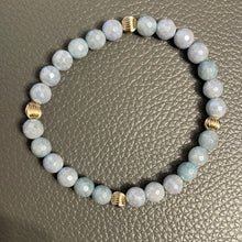 Gemstone Bracelets with corrugated beads
