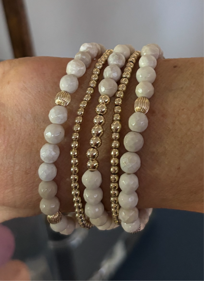 Gemstones and gold filled bracelets