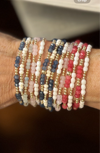 Gemstone and gold filled  bracelets