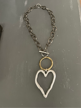 Silver heart necklace