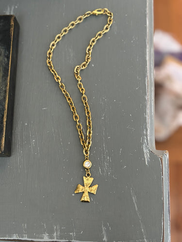 Rustic cross necklace