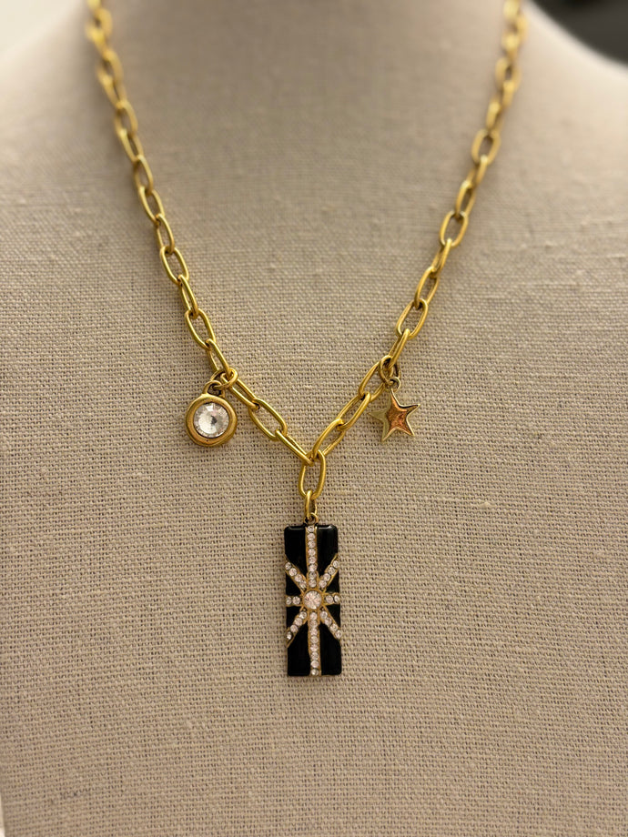 Rectangle star necklace