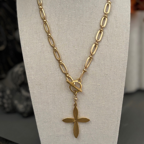 Gold chain and cross