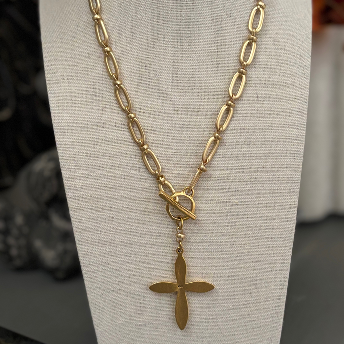 Gold chain and cross