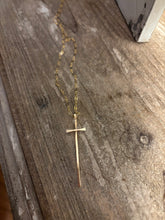 Gold filled cross necklace.
