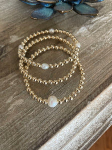 Pearl bracelet stack
