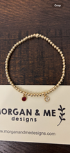 Two birthstone charm bracelet
