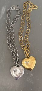 Large heart with rhinestones