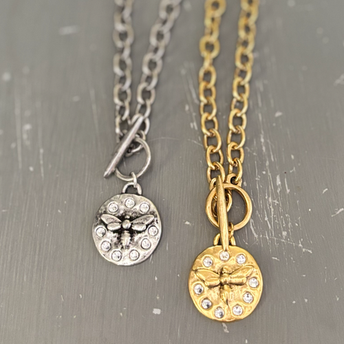 French Bumble Bee Necklace