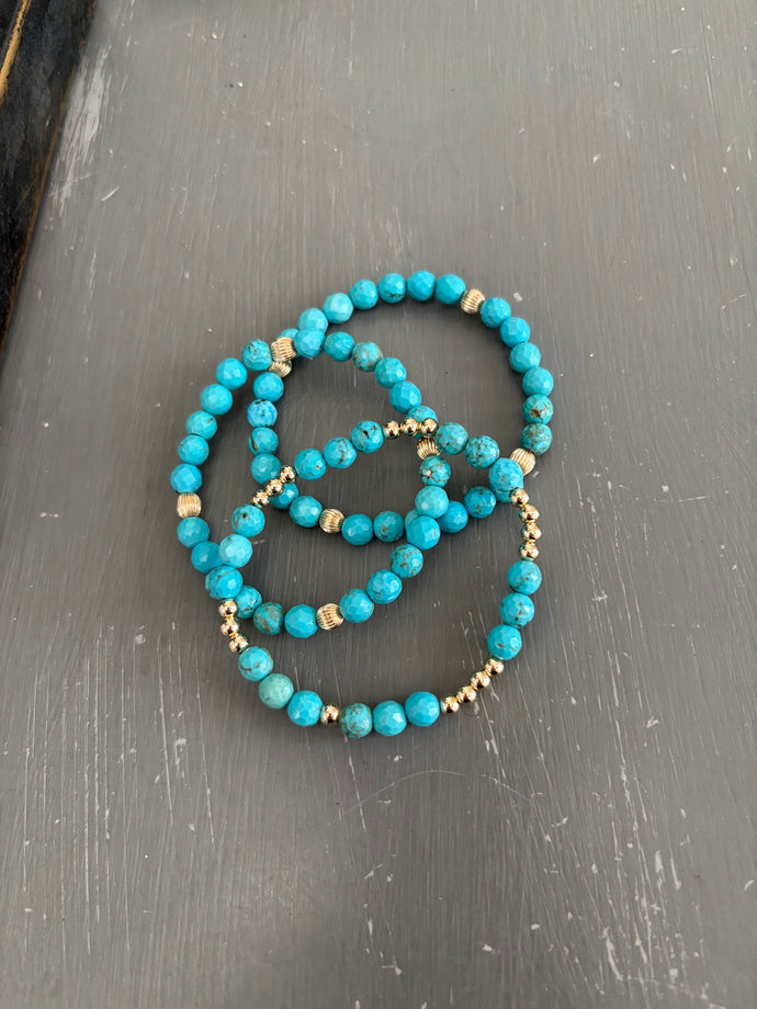 Turquoise bracelet trio