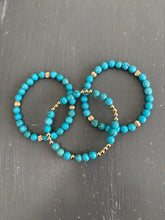 Turquoise bracelet trio
