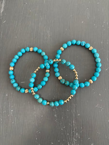 Turquoise bracelet trio