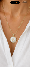 Mother of Pearl initial necklace