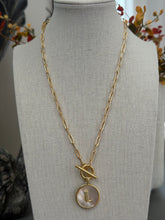 MOP initial necklace