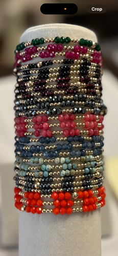 Gemstone and gold filled bracelets