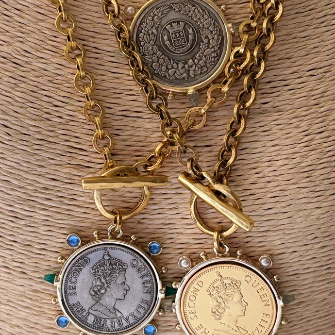 Reproduction coin necklaces