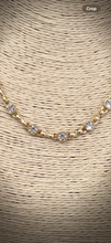 Crystal link necklace