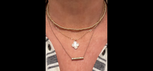 Mother of Pearl clover necklace