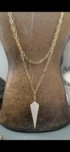 Pave CZ arrow necklace