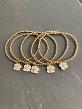 Flower charm bracelet