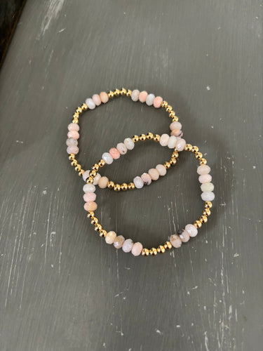 Pink opal bracelet