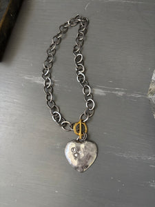 Large heart with rhinestones