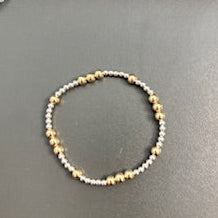 3mm gold filled beaded bracelet w/ 16 6mm beads