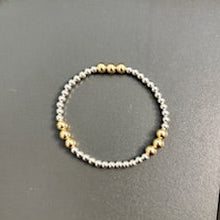 4mm gold filled bracelet w/ 9 6mm gold filled beads