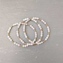 2.5 mm gold filled and gemstone beads bracelet