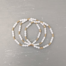 2.5 mm gold filled and gemstone beads bracelet
