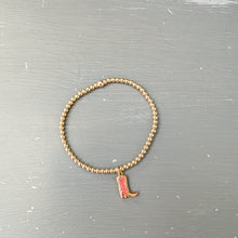 3mm gold filled bracelet w/ cowboy boot charm
