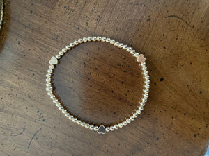 Gold Filled bracelet with hearts or crosses
