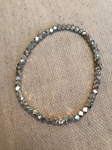 Sterling silver nugget bracelet
