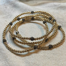 Hematite and gold bracelet