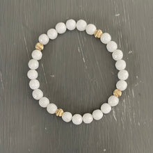 Gemstone Bracelets with corrugated beads