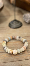 Amazonite with freshwater pearl bracelet
