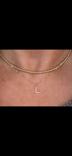 Diamond initial necklace