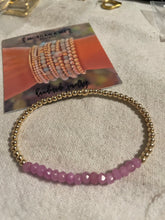Pink Jade and gold filled bracelet
