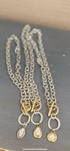 Antique silver toggle necklace