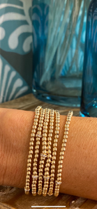 Gold filled bracelet with rhinestone