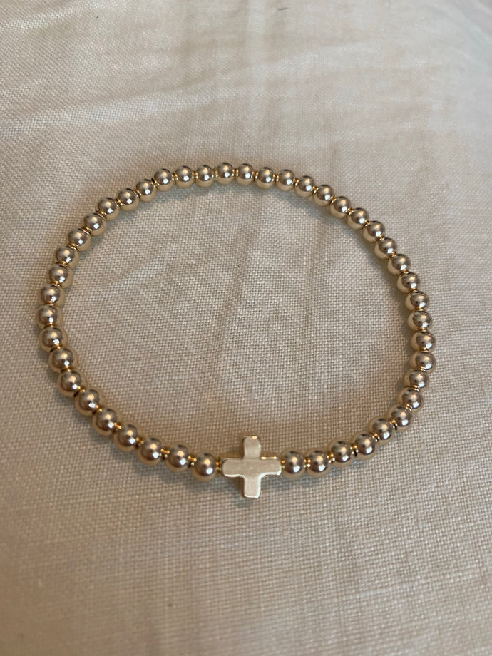 Gold filled bracelet with cross