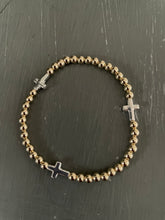 Gold filled bracelet with crosses