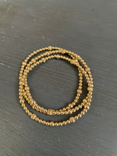 Gold filled bracelet with 4mm corrugated beads