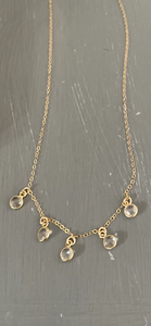 Crystal drop pendant necklace