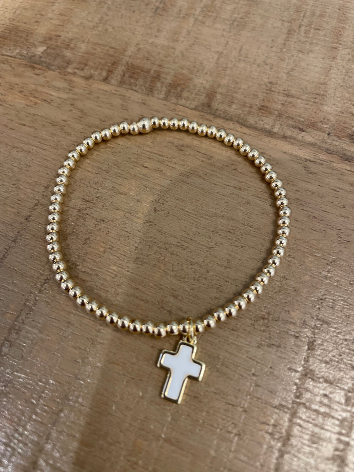 White cross bracelet